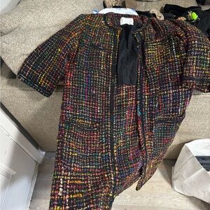 Anthropologie Multicolor Tweed Blazer